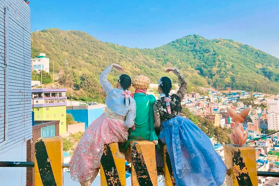 釜山韓服店推薦 2025 釜山甘川洞 韓服租借