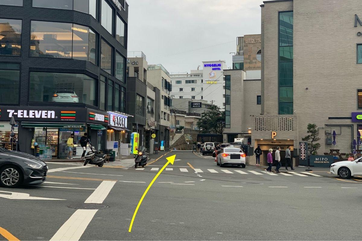 Haendae Busan Korea city streets