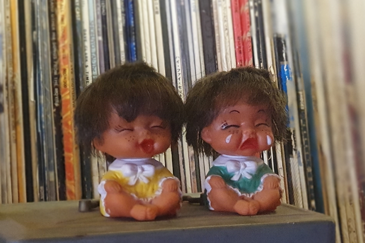 Close-up of miniature dolls