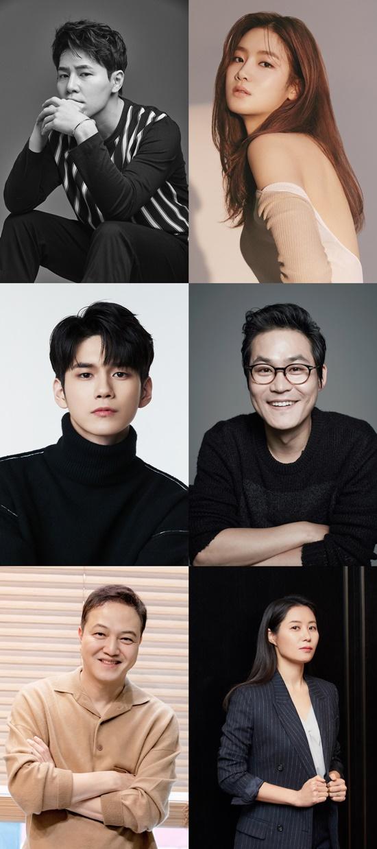 6人の俳優がそれぞれ異なるポーズを取っており、一人ずつ異なる衣装をまとっている。Netflix映画『ソウル大作戦』のキャスティングに関する報道写真。