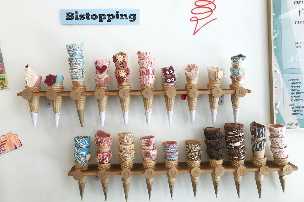 Display of ice cream designs available to choose from