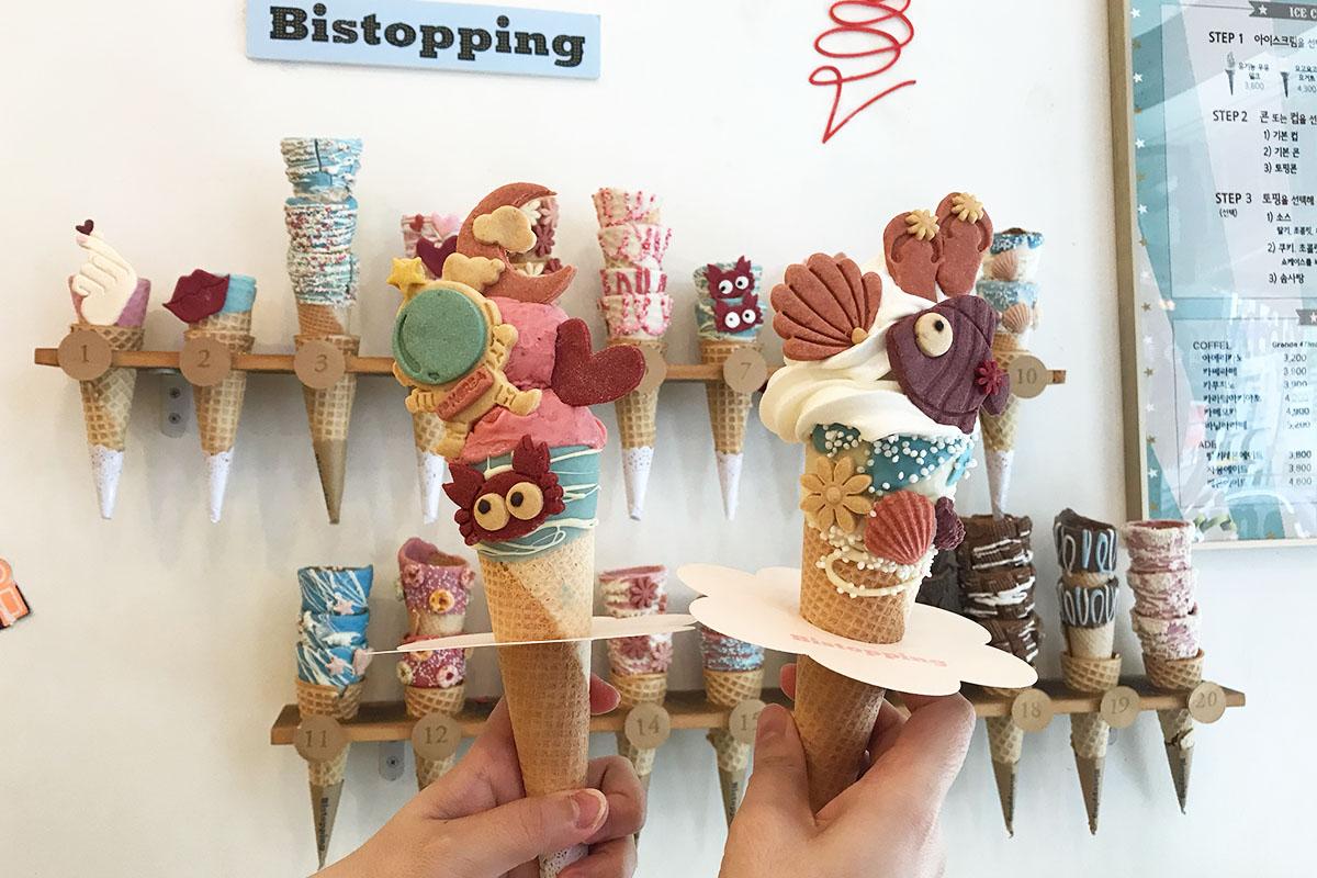 Order of custom made ice cream cones