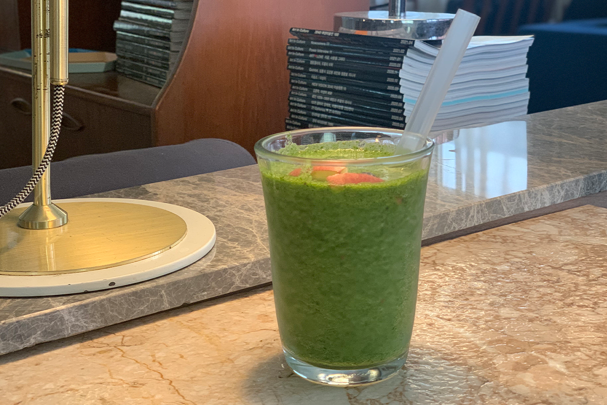 detox cleanser juice served on a table at Modern Table