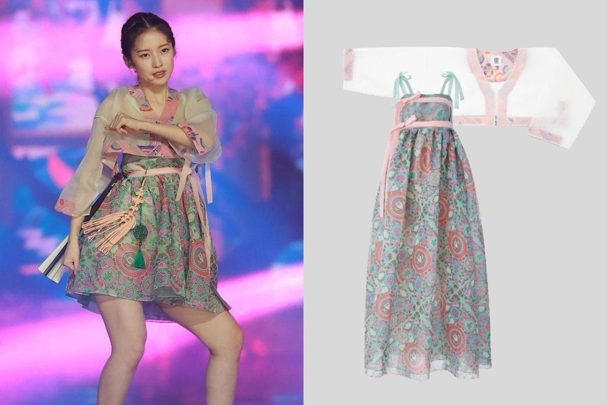 Oh My Girl aria wearing Modern Hanbok Danha on stage