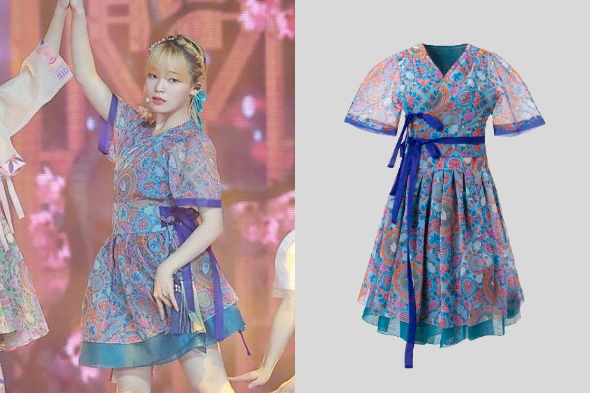 seunghee Oh My Girl wearing Danha Modern Hanbok on stage