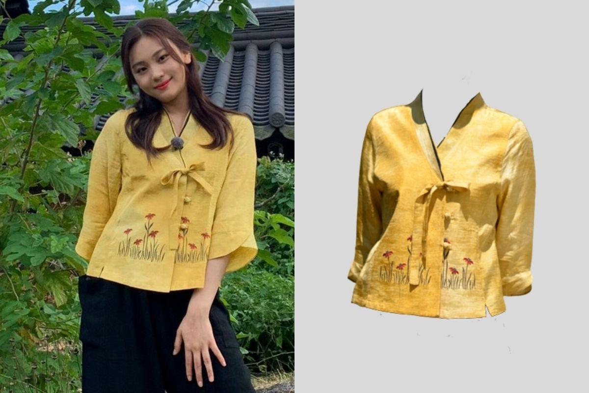 Umji GFRIEND wearing Zijangsa modern hanbok
