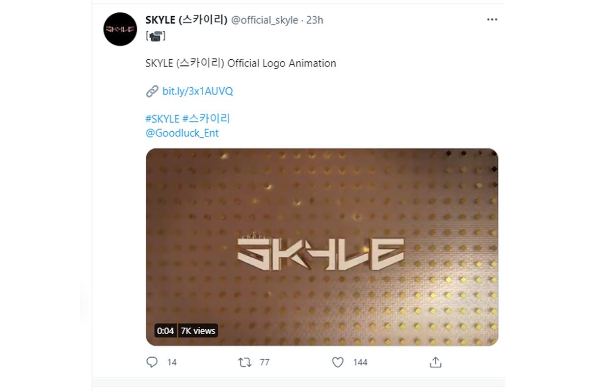SKYLE 官方 Twitter 發佈的 Logo 動畫和推文。