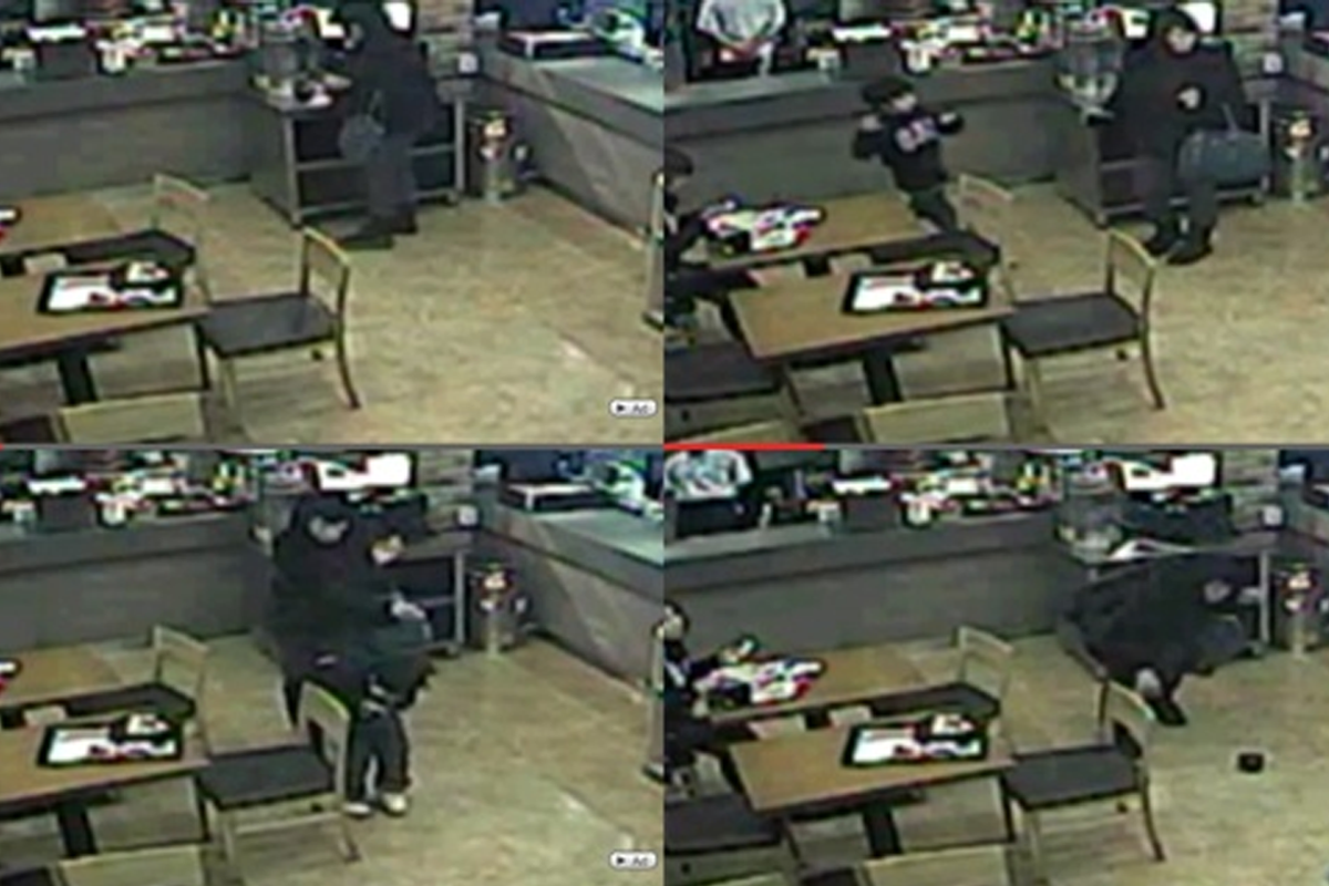 攝影機捕捉韓國餐廳內的事件，指出兒童自由奔跑導致意外的情況
