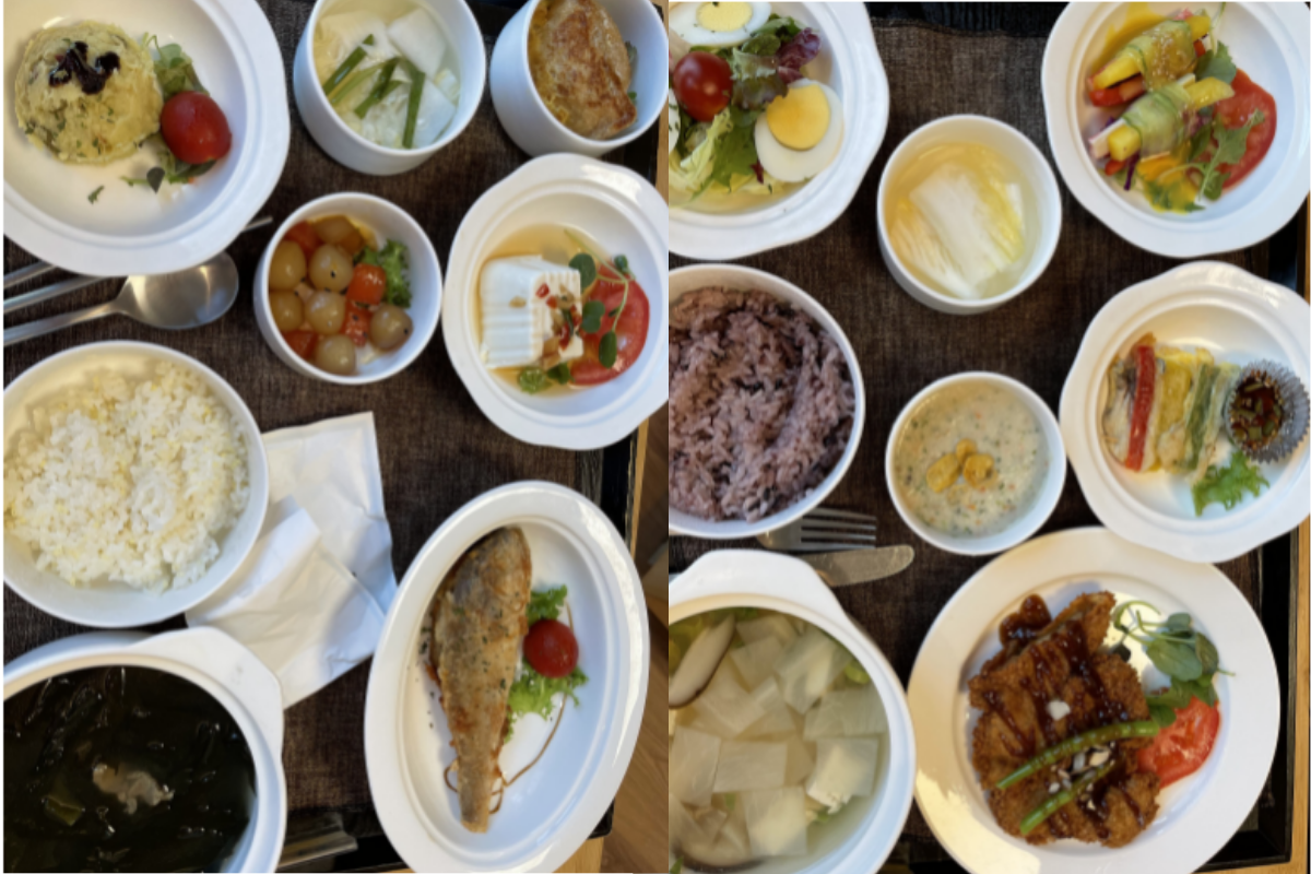 Bữa ăn dinh dưỡng dành cho mẹ sau sinh tại bệnh viện Hàn Quốc.