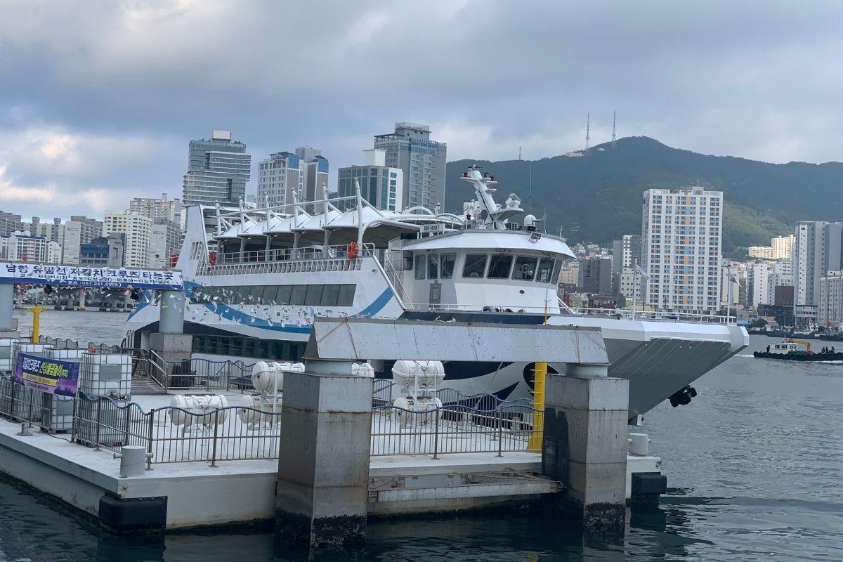 View of the sea from Jagalchi Market Busan