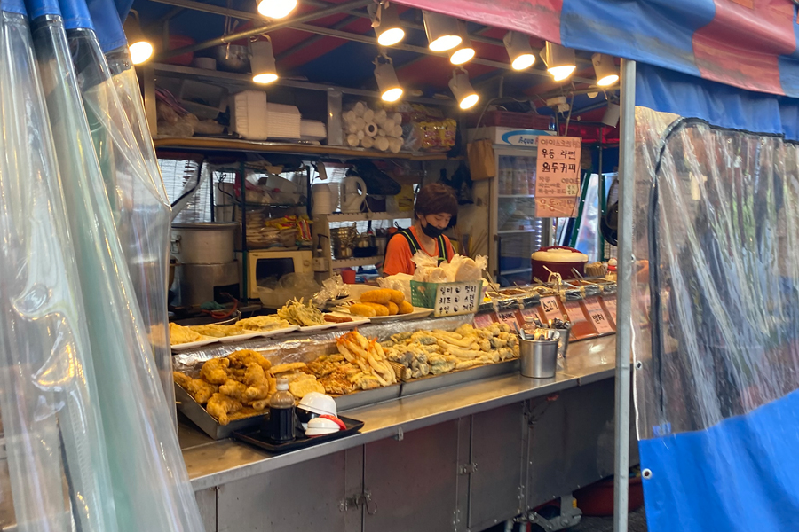 釜山南浦洞 布帳馬車