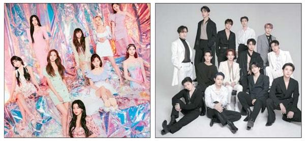 韓国の人気ボーイズグループSEVENTEENのメンバーたち、ビルボード200チャートで記録を更新した様子を示しています。