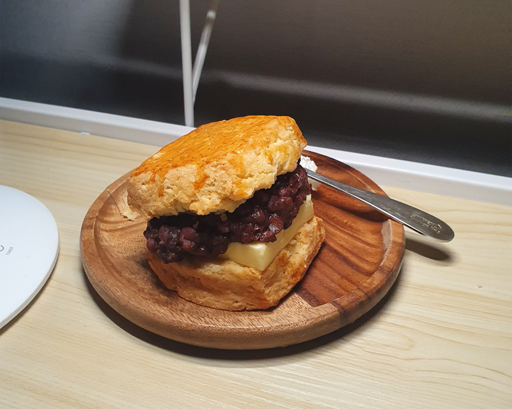 food on a plate at a cafe