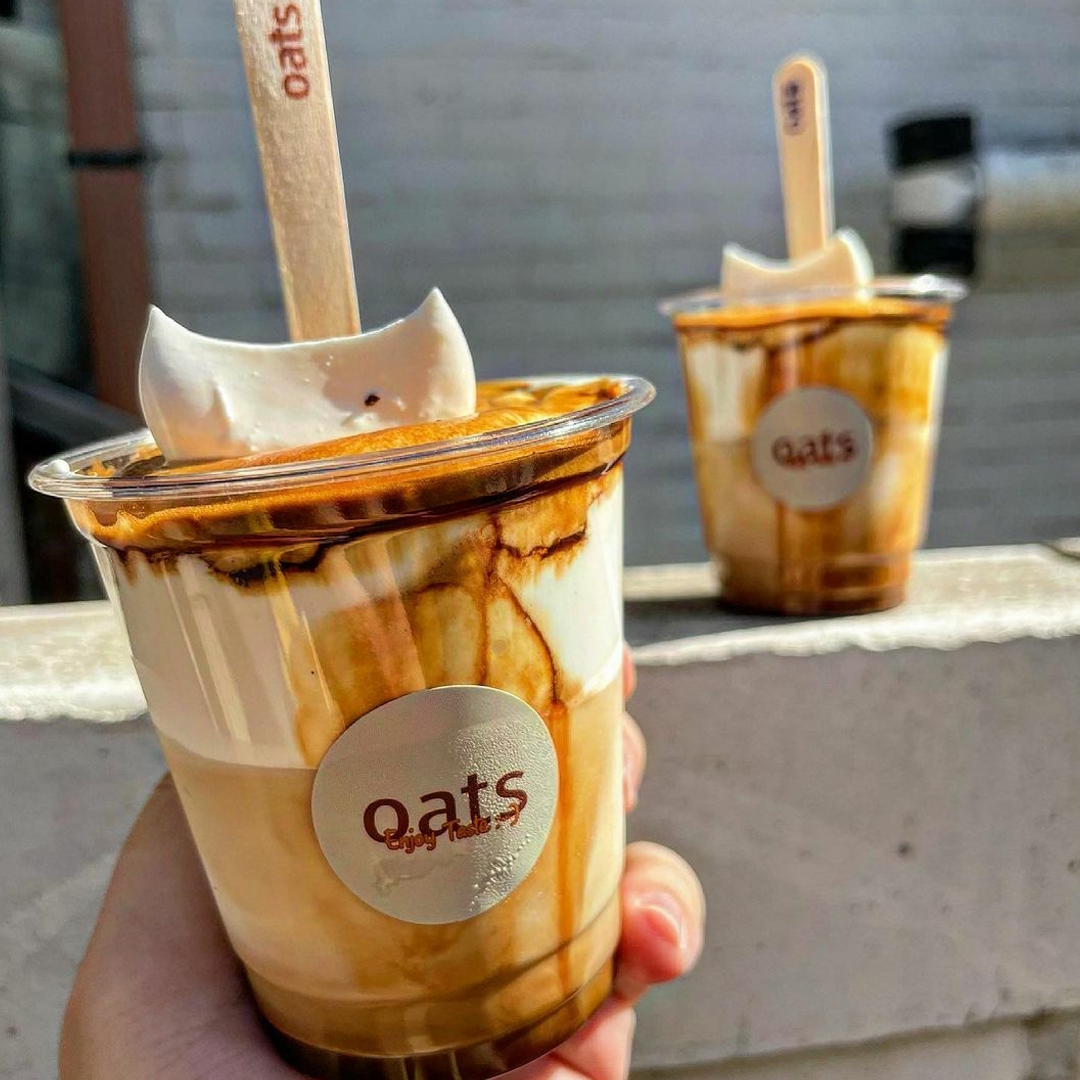 An Einspänner from Oats Coffee a cafe in Seoul