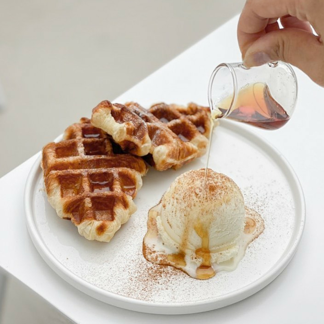 Croffle and ice cream at Around Day