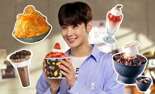 Man with different types of bingsu