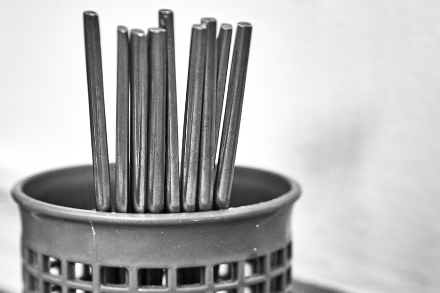 Chopsticks in a container