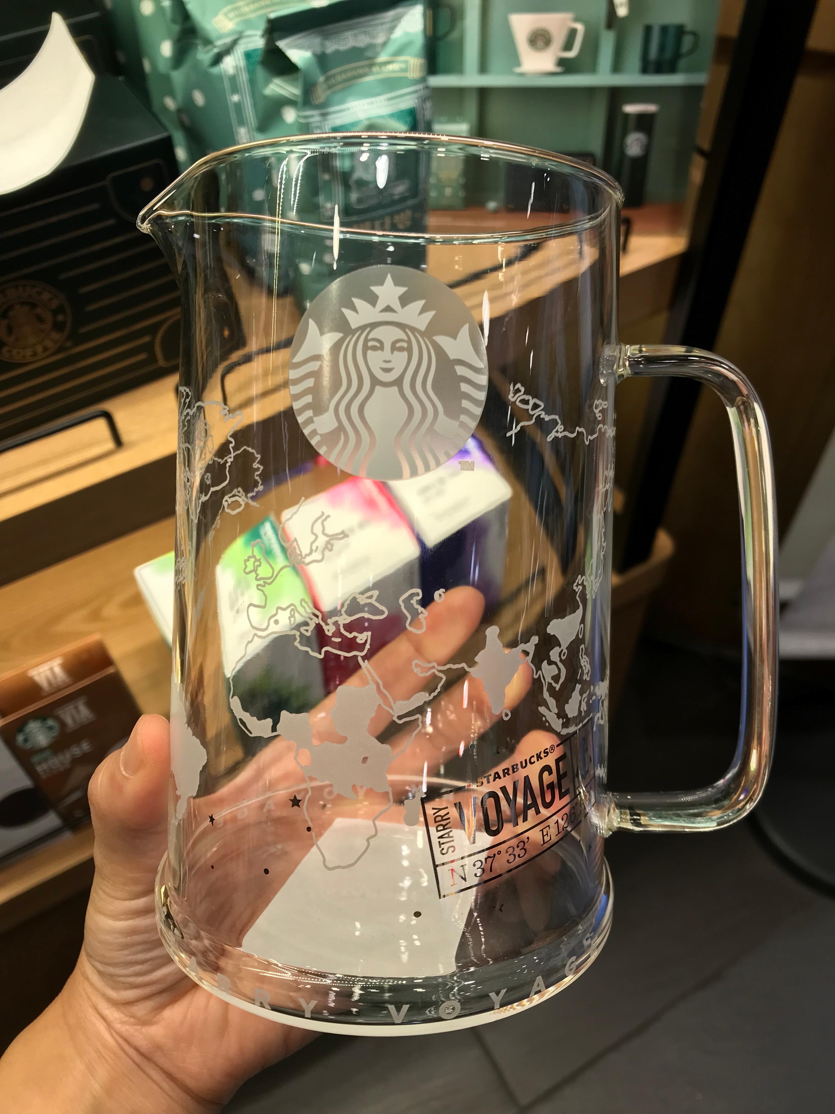 Starbucks Korea pitcher with globe patter