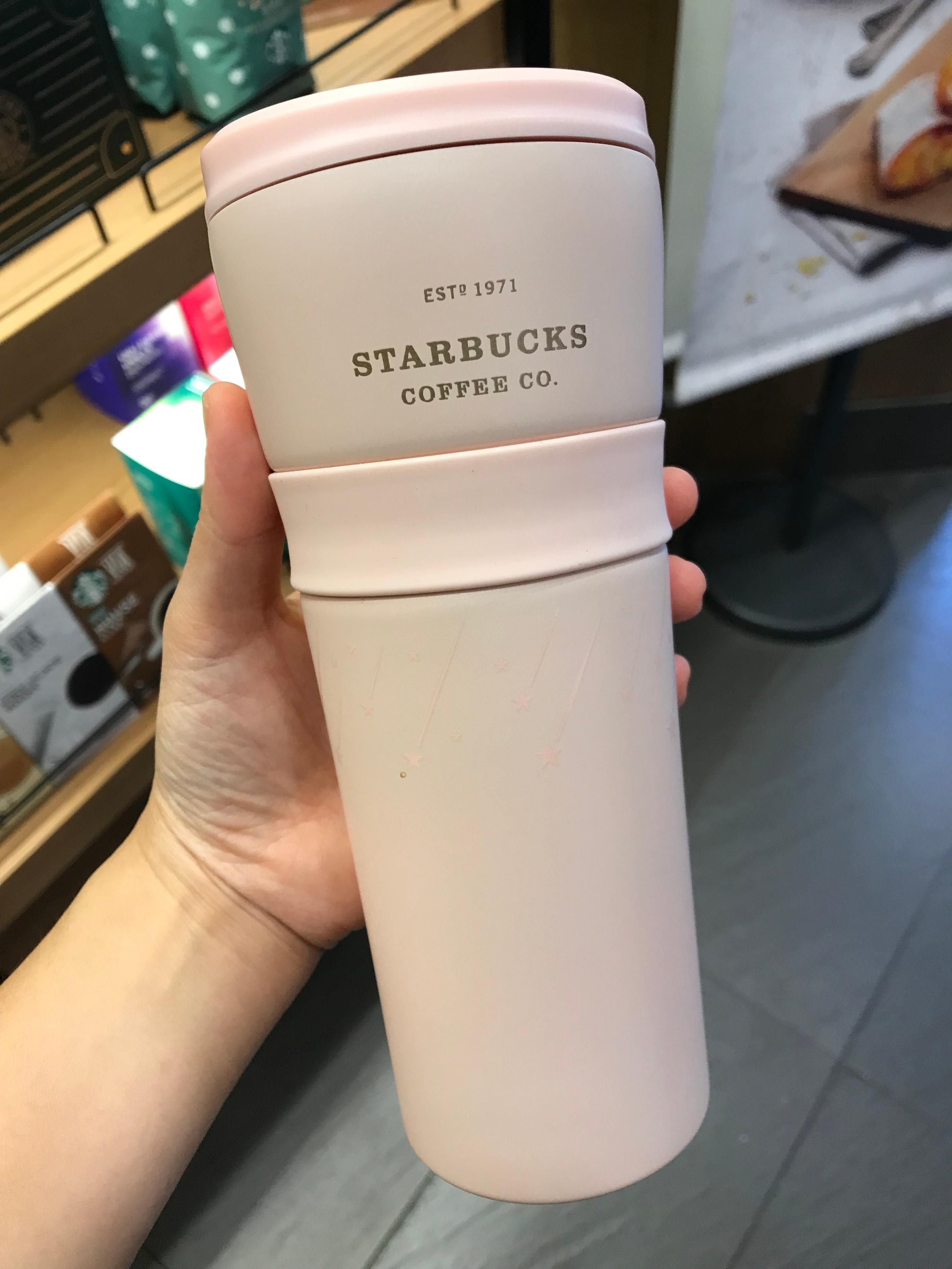 Starbucks Korea pink tumbler cup with lid