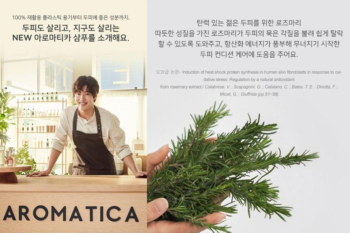 Gầu gội hàn quốc AROMATICA Rosemary Scalp Scaling Shampoo (아로마티카 로즈마리 스칼프 스케일링 샴푸)