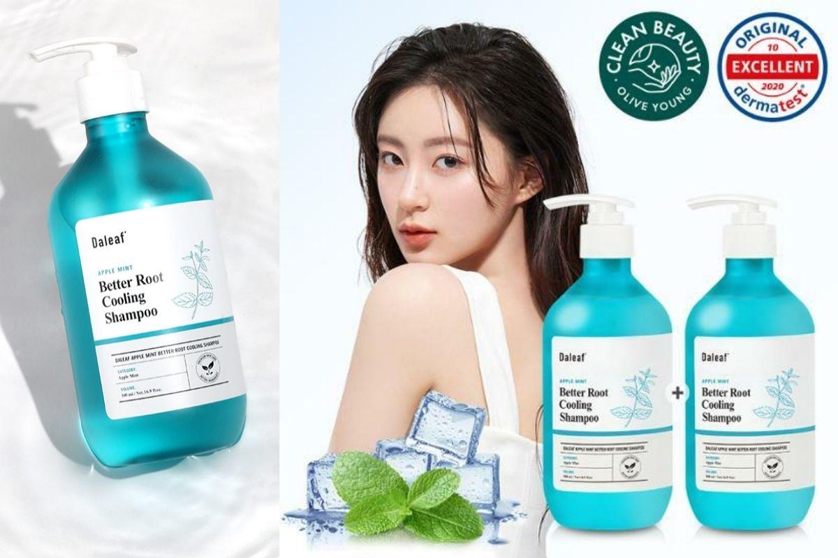 Dầu gội hàn quốc  Daleaf Beter Root Cooling Shampoo (달리프 애플민트 쿨링 샴푸)