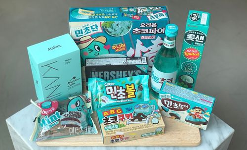 韓国、韓国グルメ、韓国お菓子、韓国代行、チョコミント、チョコミン、ミントチョコ、ミンチョ団、チョコパイ、ソジュ、韓国焼酎、KANU