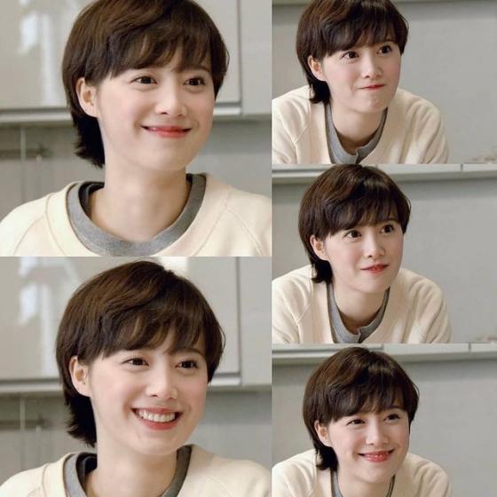 女優および映画監督ク・ヘソンの短髪スタイルを示した6分割された画像。彼女は短髪を自由の象徴としてInstagramに投稿している。