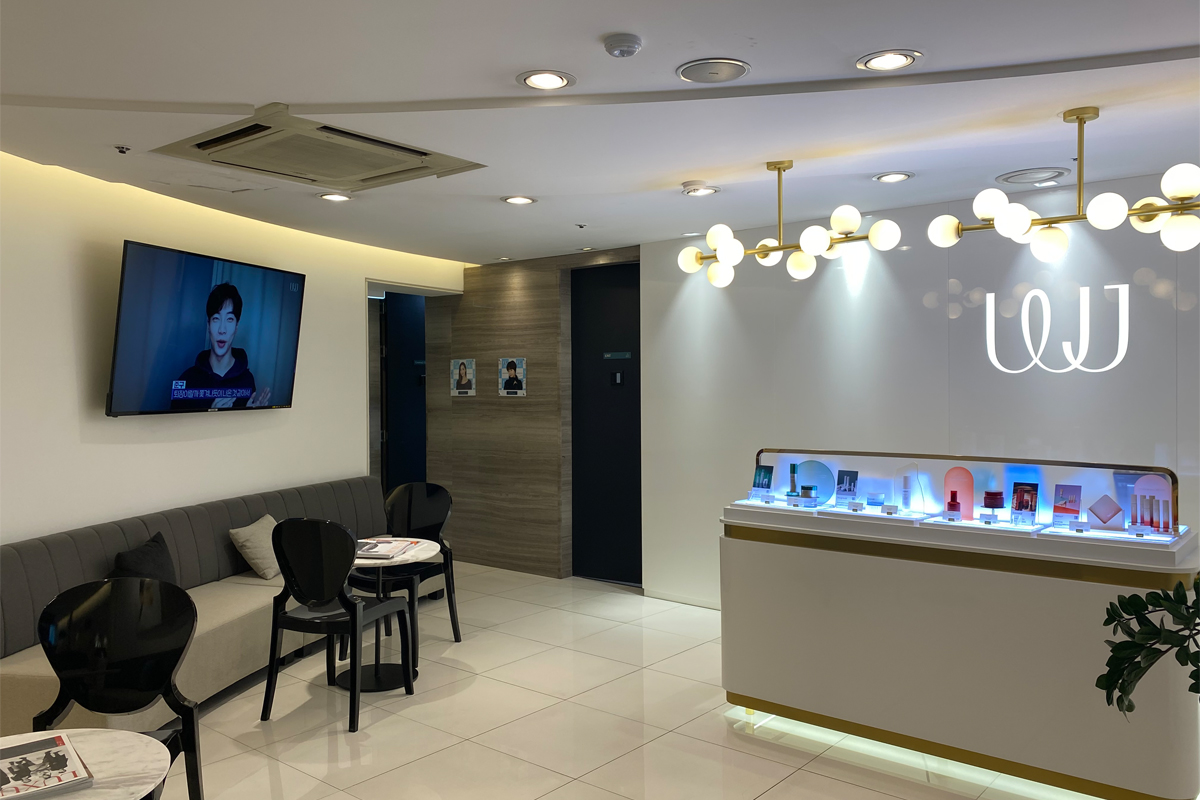 Wonjin Plastic Surgery Clinic cosmetics on display