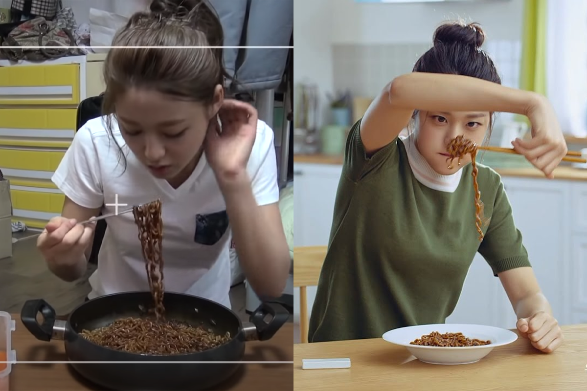 Seolhyun eating Chapagetti
