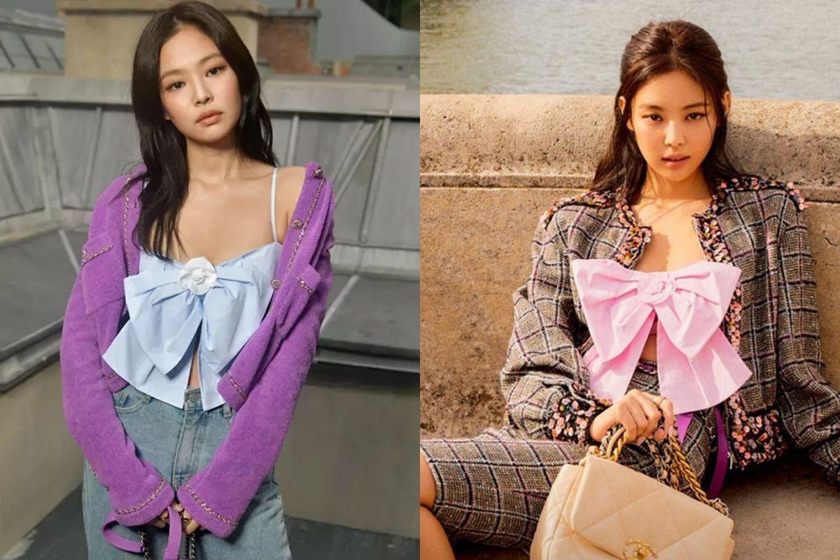 Jennie 大蝴蝶結上衣