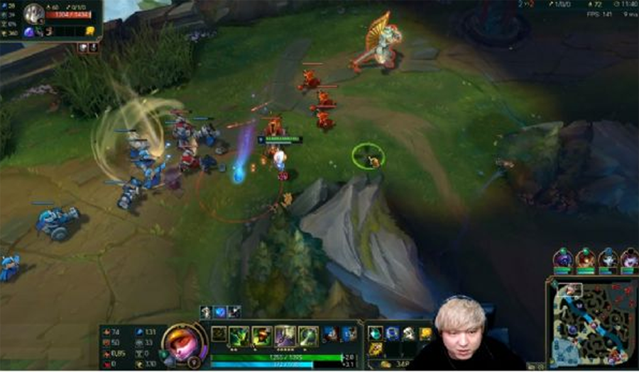 韩国游戏直播画面，展示网络游戏中的实时玩法。