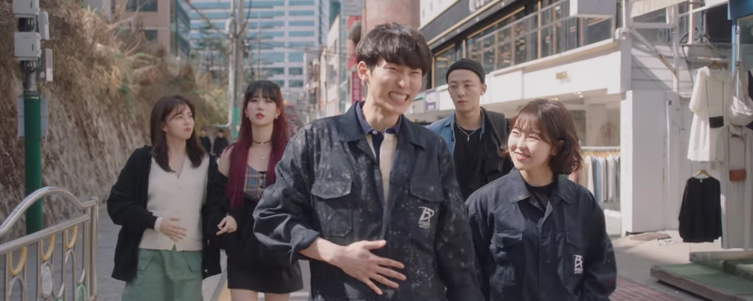 Nevertheless characters walking at Hongdae