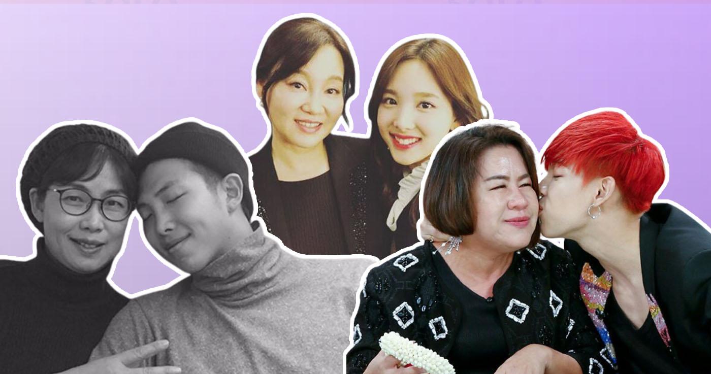 โมเมนต์น่ารักๆของไอดอลเกาหลีกับคุณแม่