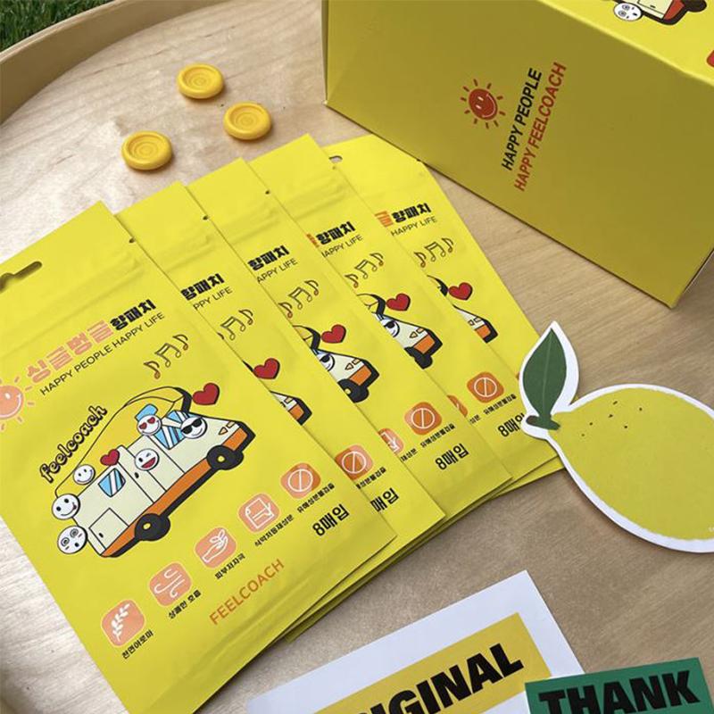 Miếng dán khử mùi Peelcoach Single Bungle với nhiều biểu tượng cảm xúc và hình ảnh động vật dễ thương.