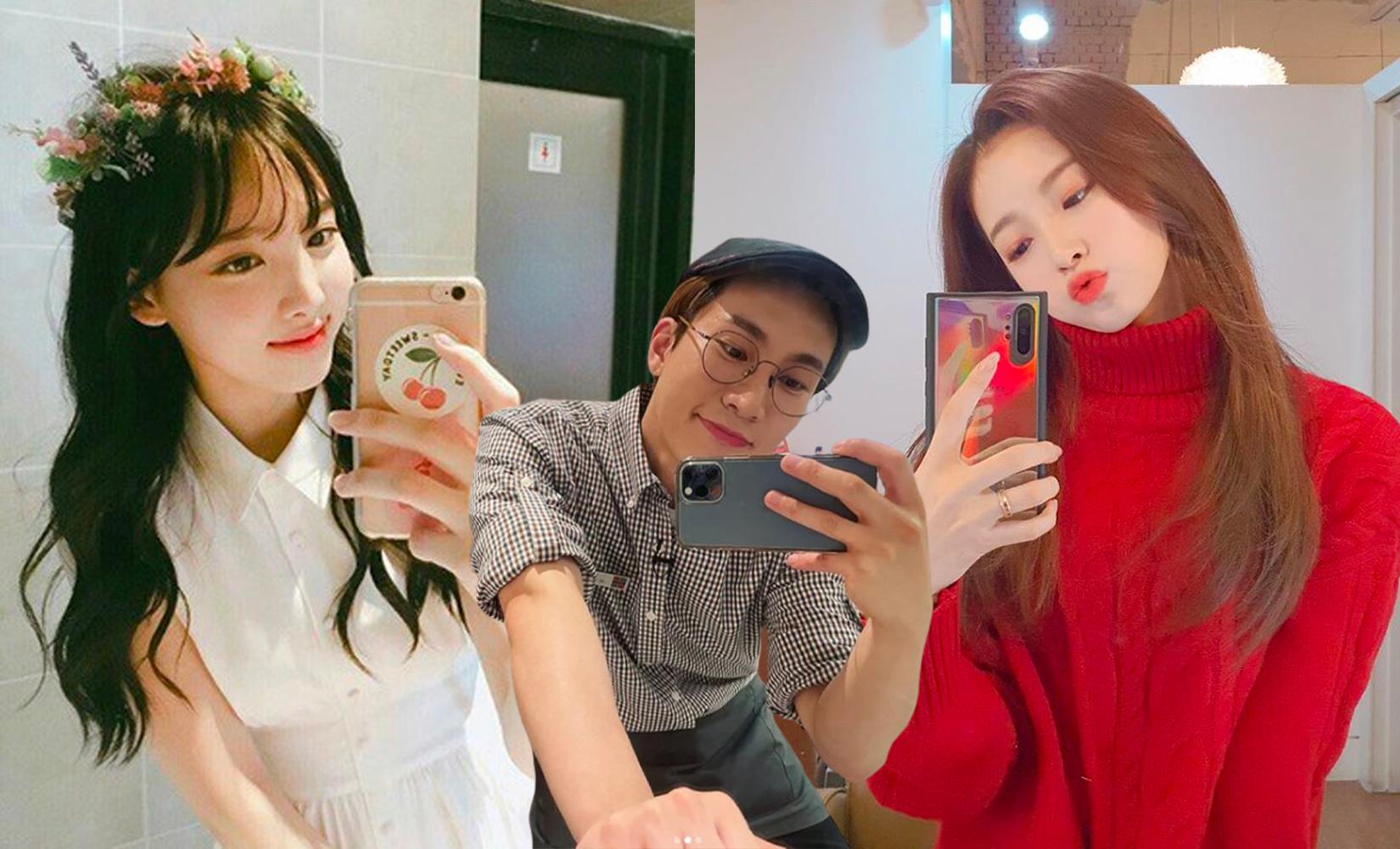 Pose popolari per selfie allo specchio dell'idolo K-Pop