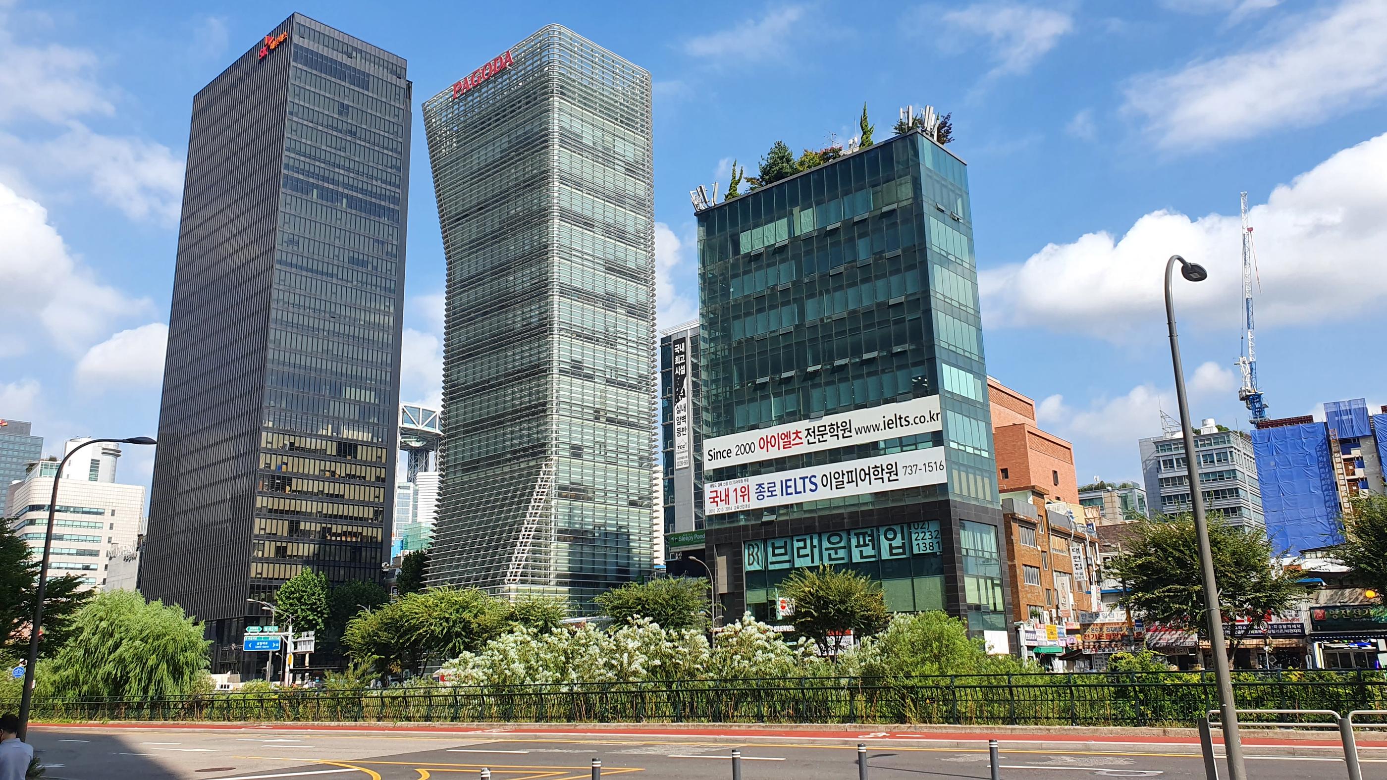 Seoul Korea Euljiro history, present day city, skyscrapers