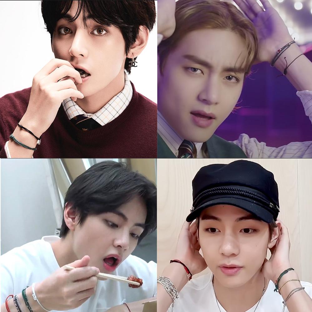 Bay vòng tay DIFFERENT màu xanh và đỏ với khóa dây đặc biệt.