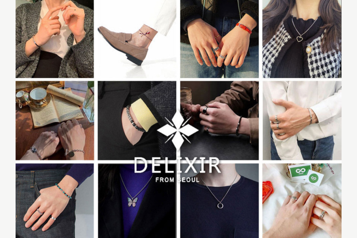 Bên ngoài cửa hàng Delixir tại Seoul, nổi bật với thiết bị trưng bày.