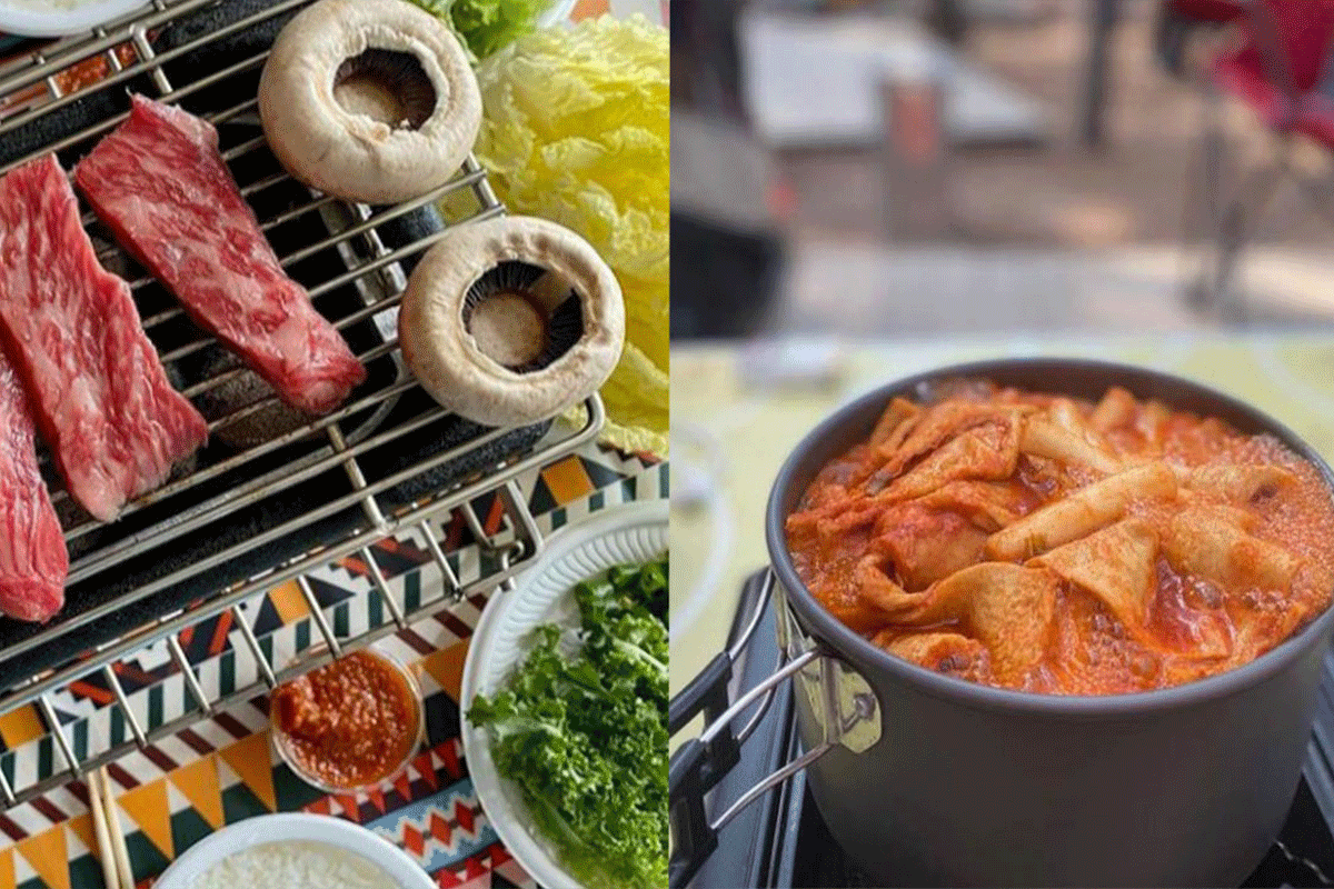 outdoor cooking at a campsite