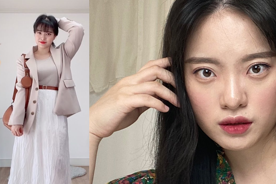 时尚达人당당한물결씨의삶展现韩系清爽穿搭风格，优雅的连衣裙搭配精致饰品，整个搭配充满格调。