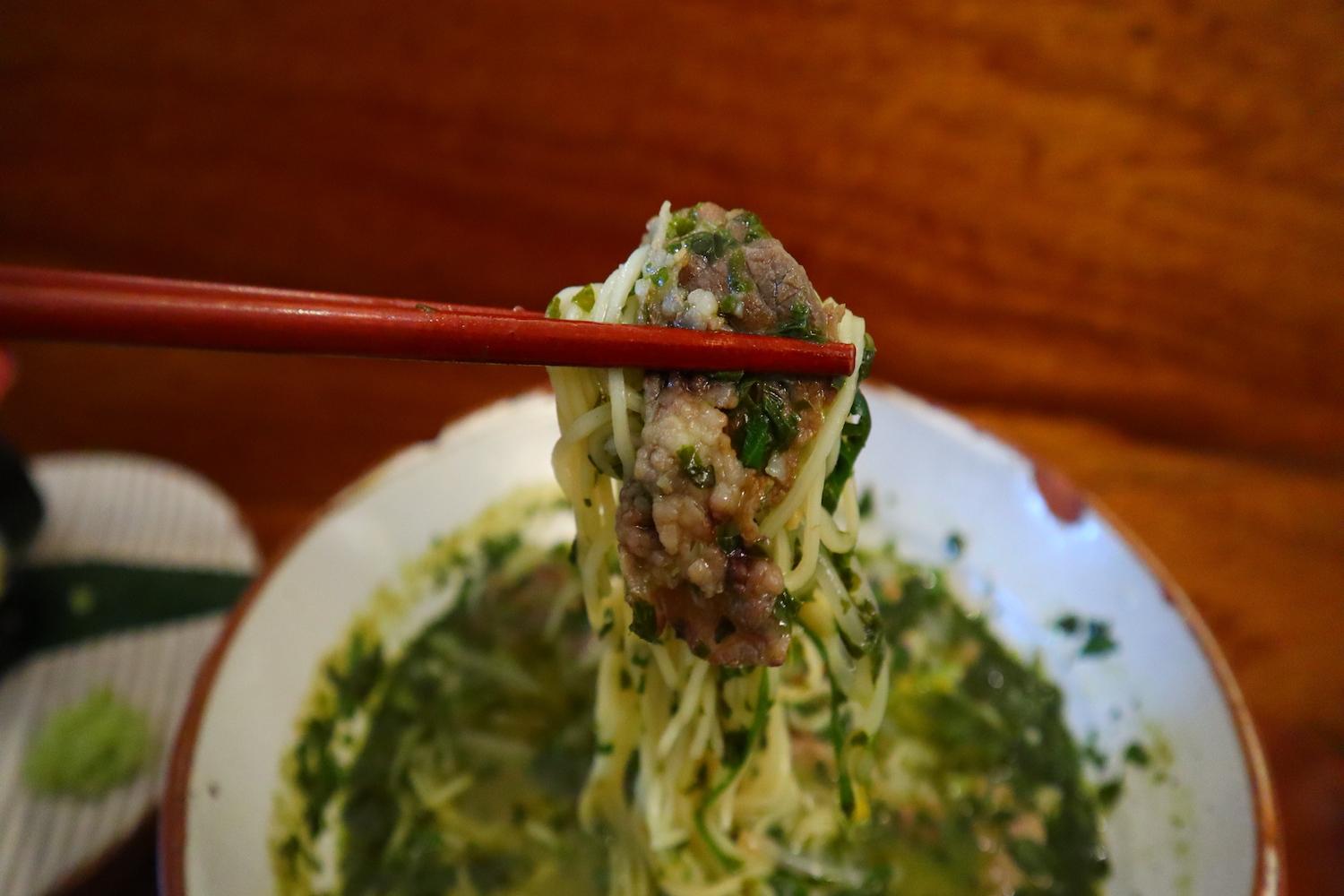 Chadol Perilla Leaf Noodles at Donga