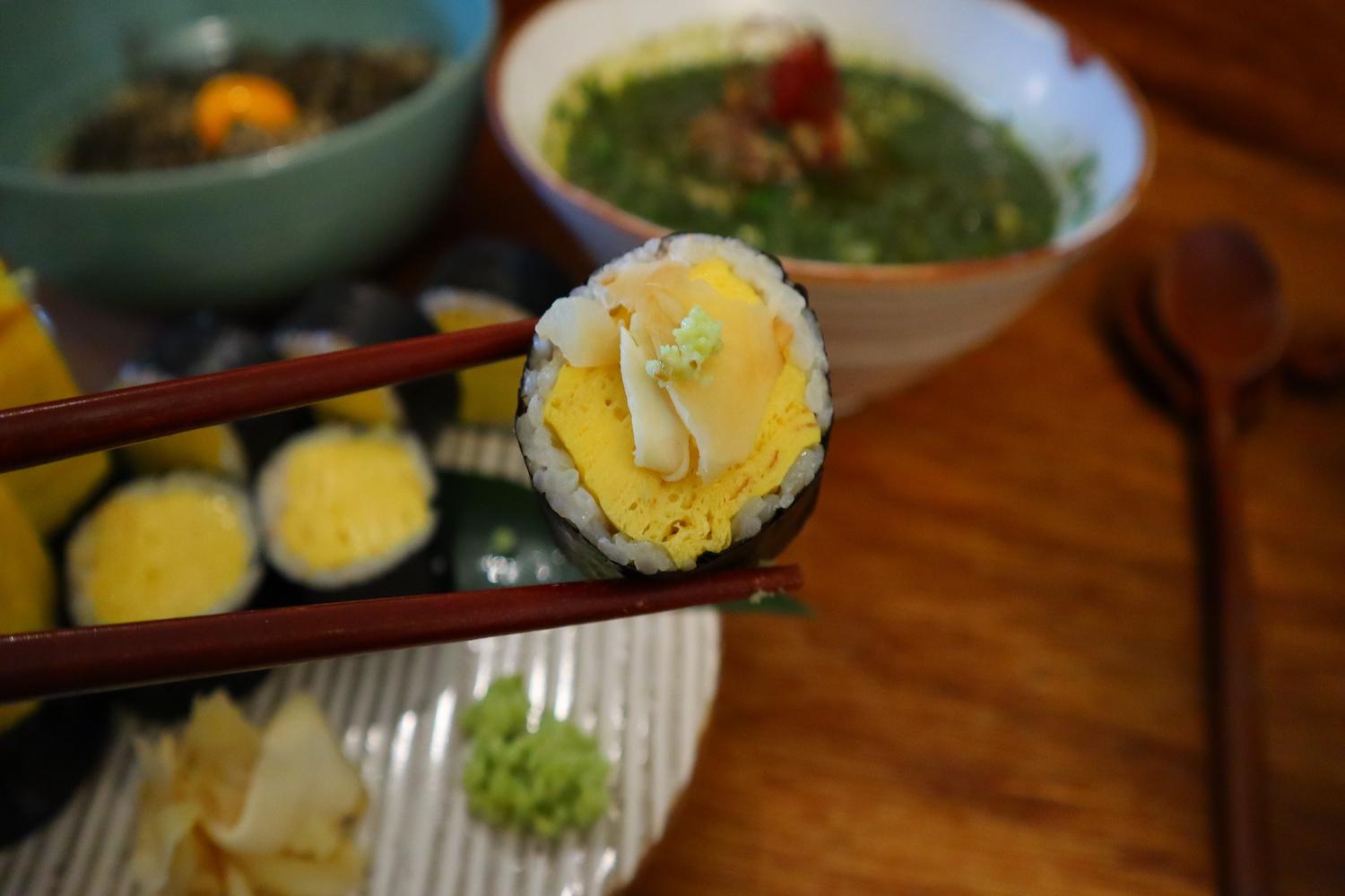 Egg gimbap at Donga