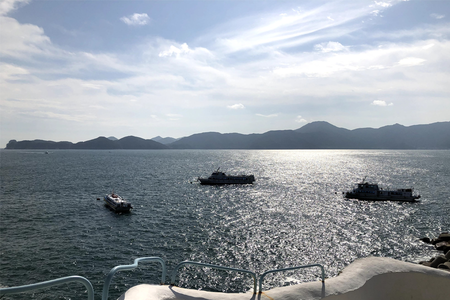 Sparkling sea from Oedo