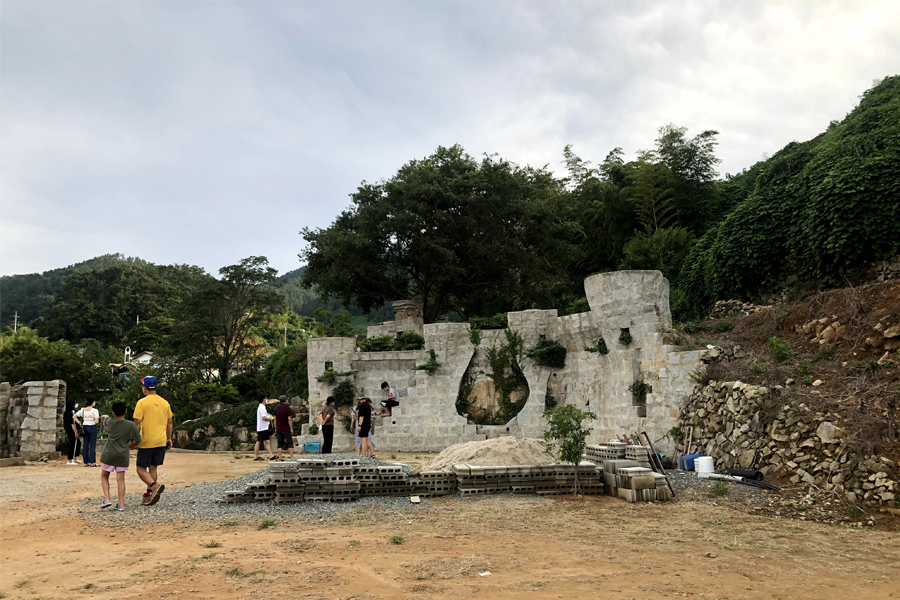 9 meter high Maemi Castle on Geoje Island