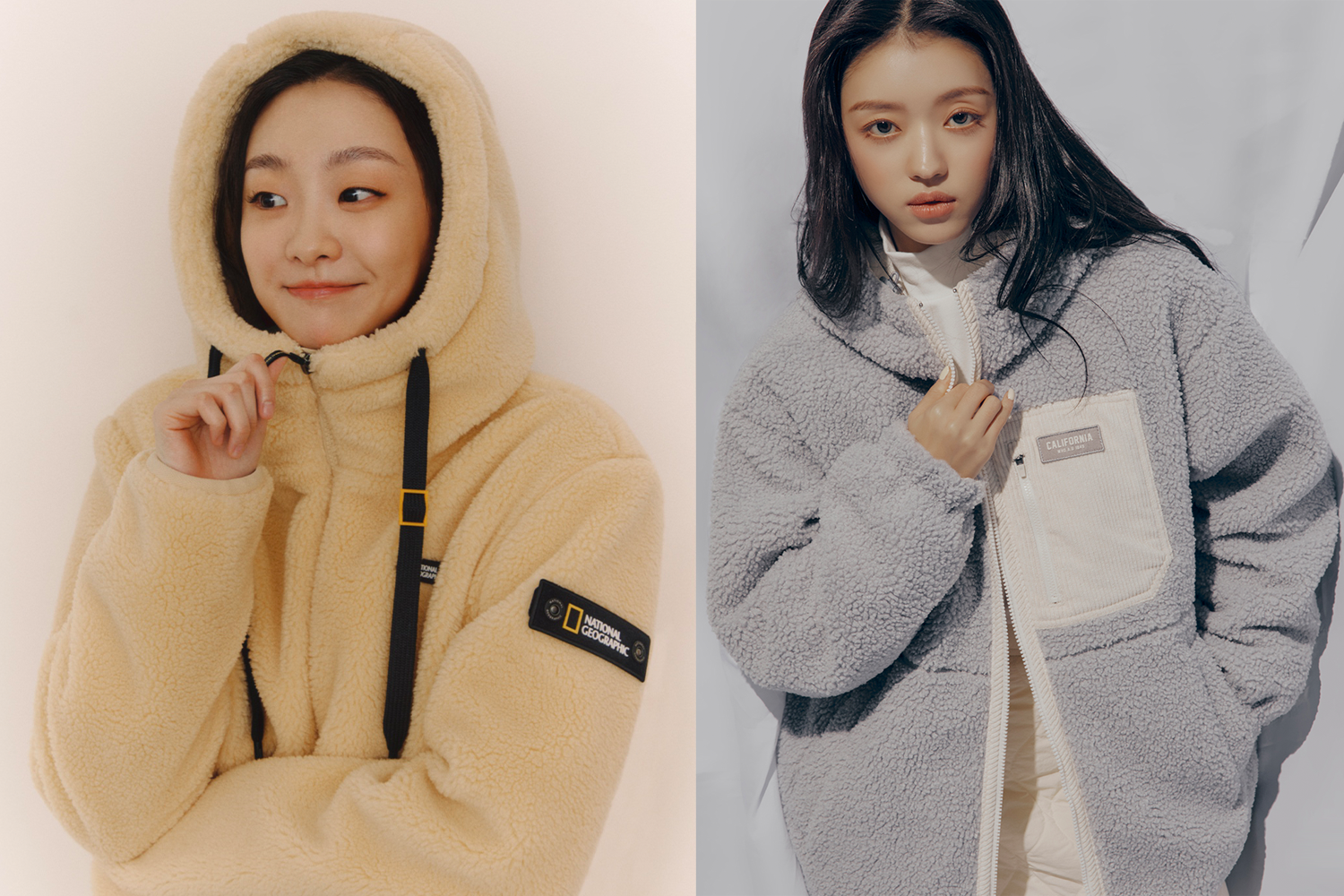 羊羔毛外套細節圖，展示材質的豐富質感與溫暖。