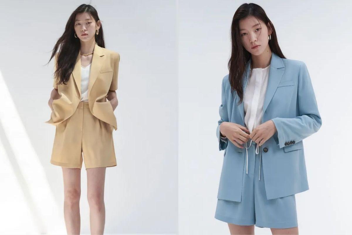 set quần và áo blazer đồng màu, xu hướng thời trang mùa thu Hàn Quốc 2021