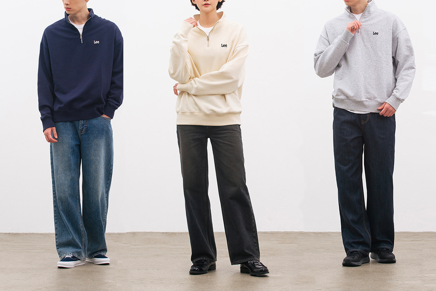 鏈條設計半拉鍊上衣，適合日常穿搭的韓國秋冬流行款。