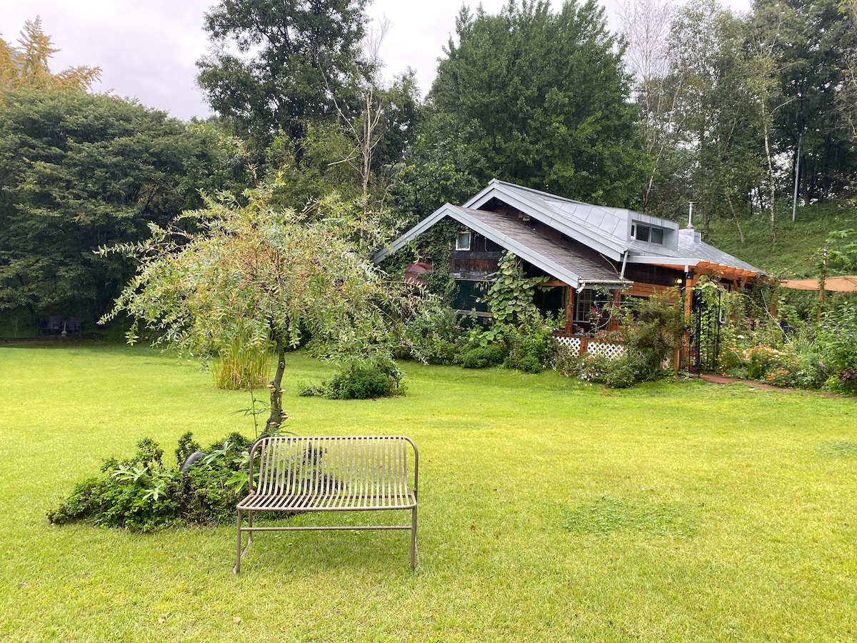 Jajaknamusoup Art Museum green yard with Studio Gallery in the back