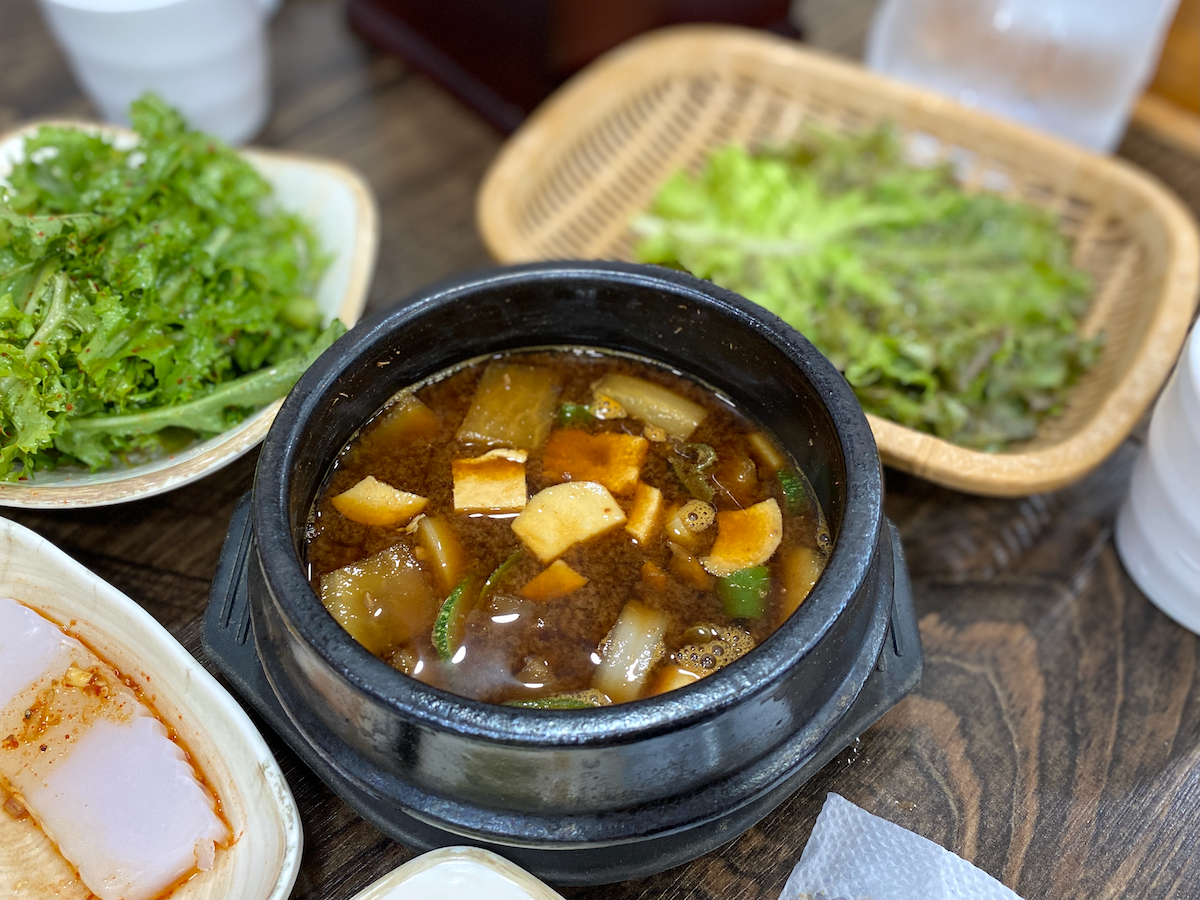 Doenjang jjigae at Hoengseong Hanwoo Baekhwajeom