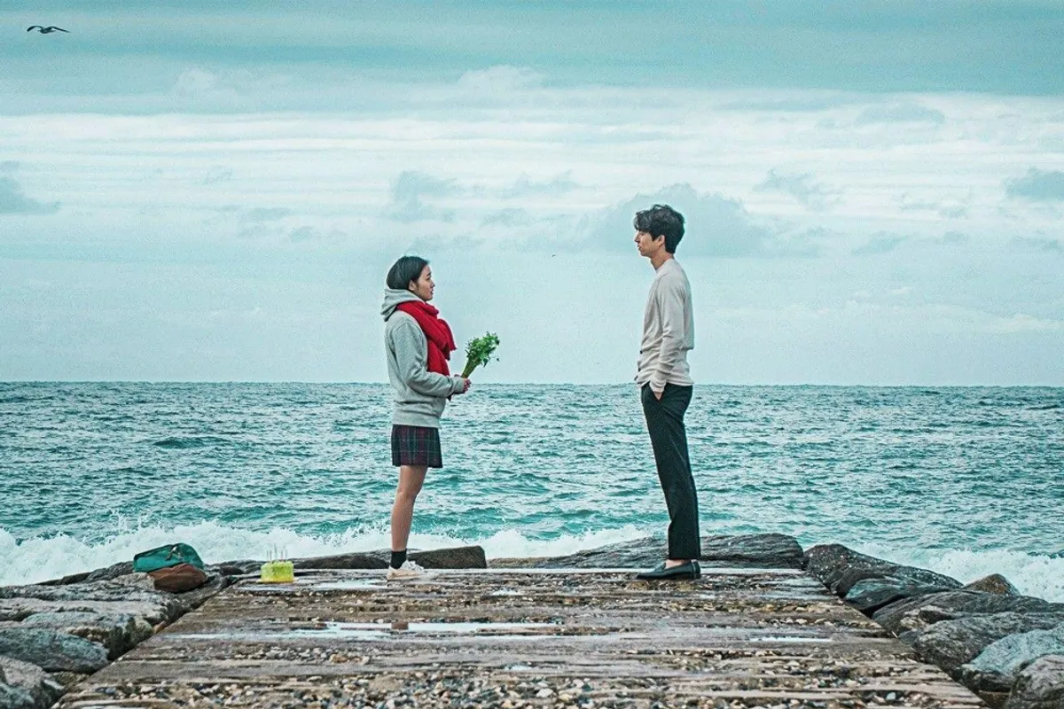 江陵註文津港，紅色圍巾名場面，韓劇拍攝地點的影迷拍照區